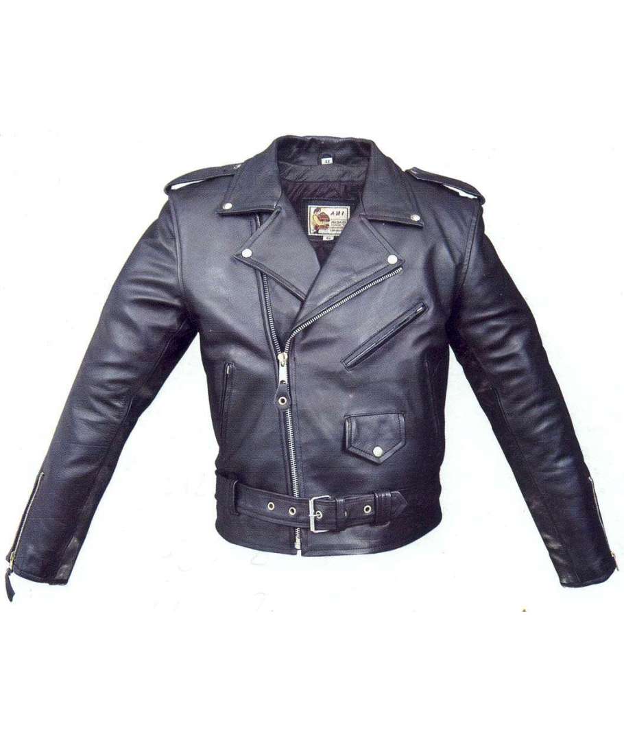 chaqueta de cuero rockera hombre